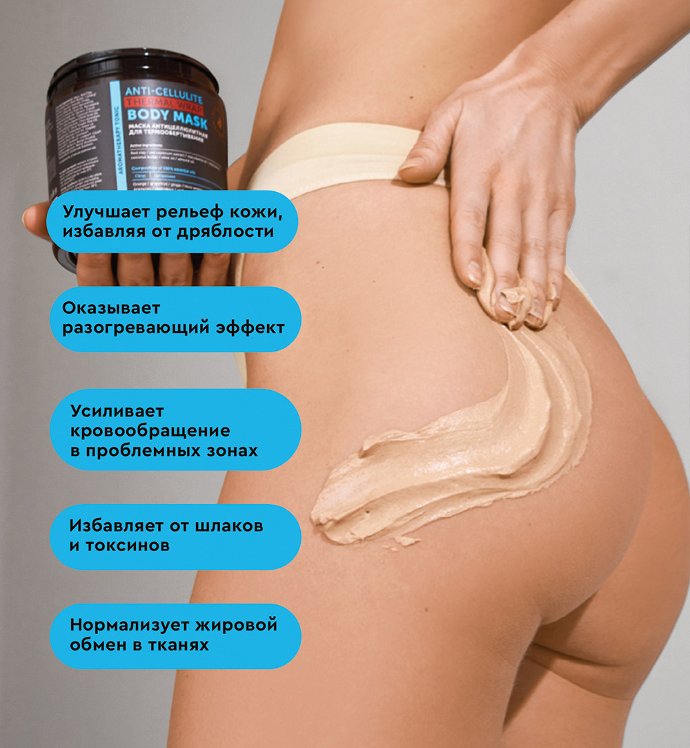 Холодное глиняное антицеллюлитное обертывание с ментолом Aromatherapy Tonic