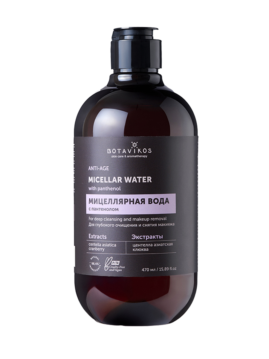 Мицеллярная вода с пантенолом для глубокого очищения и снятия макияжа ANTI-AGE