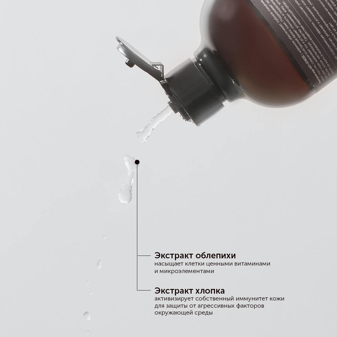 Мицеллярная вода с кофеином для глубокого очищения и снятия макияжа ANTI-STRESS