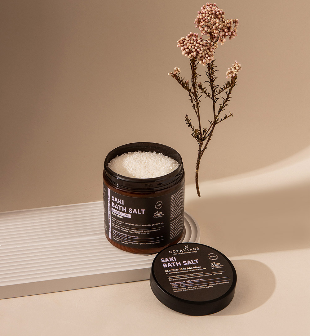 Сакская соль с 100% эфирными маслами Aromatherapy Relax, цветочная