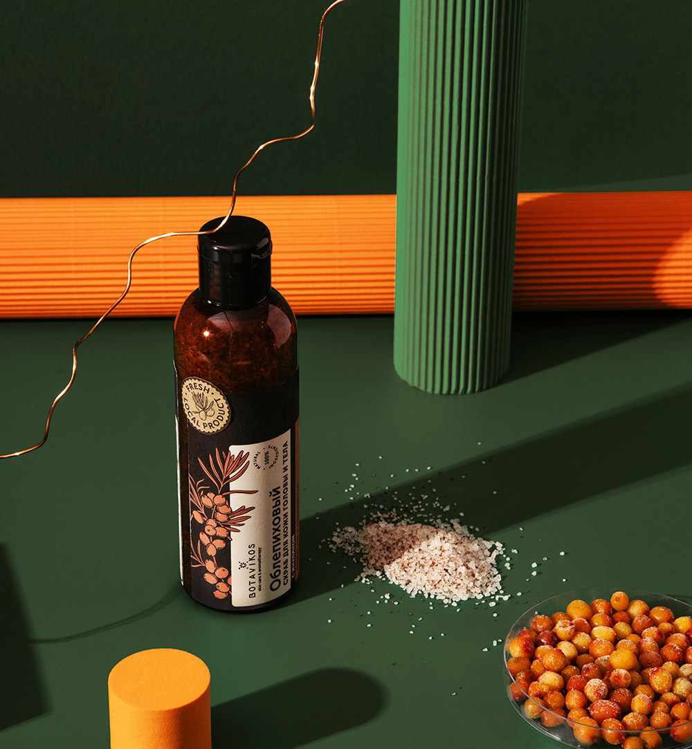 Облепиховый скраб для кожи головы и тела с Инулином