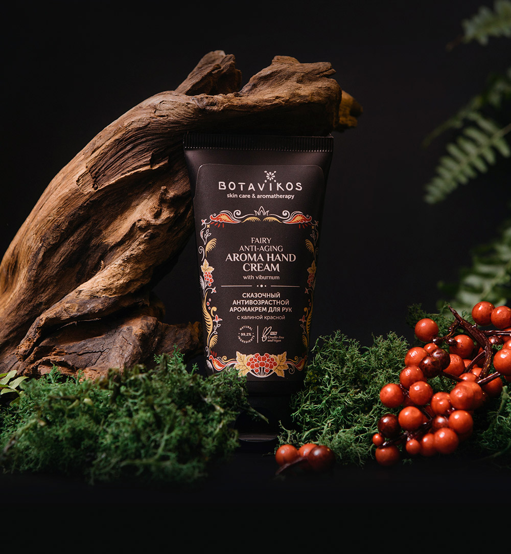 Антивозрастной крем для рук с калиной красной