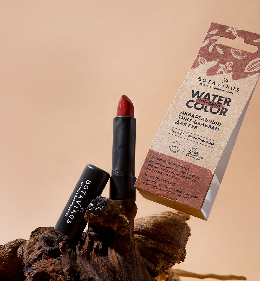 Тон 1 "Нюдовый шоколад" акварельный тинт-бальзам