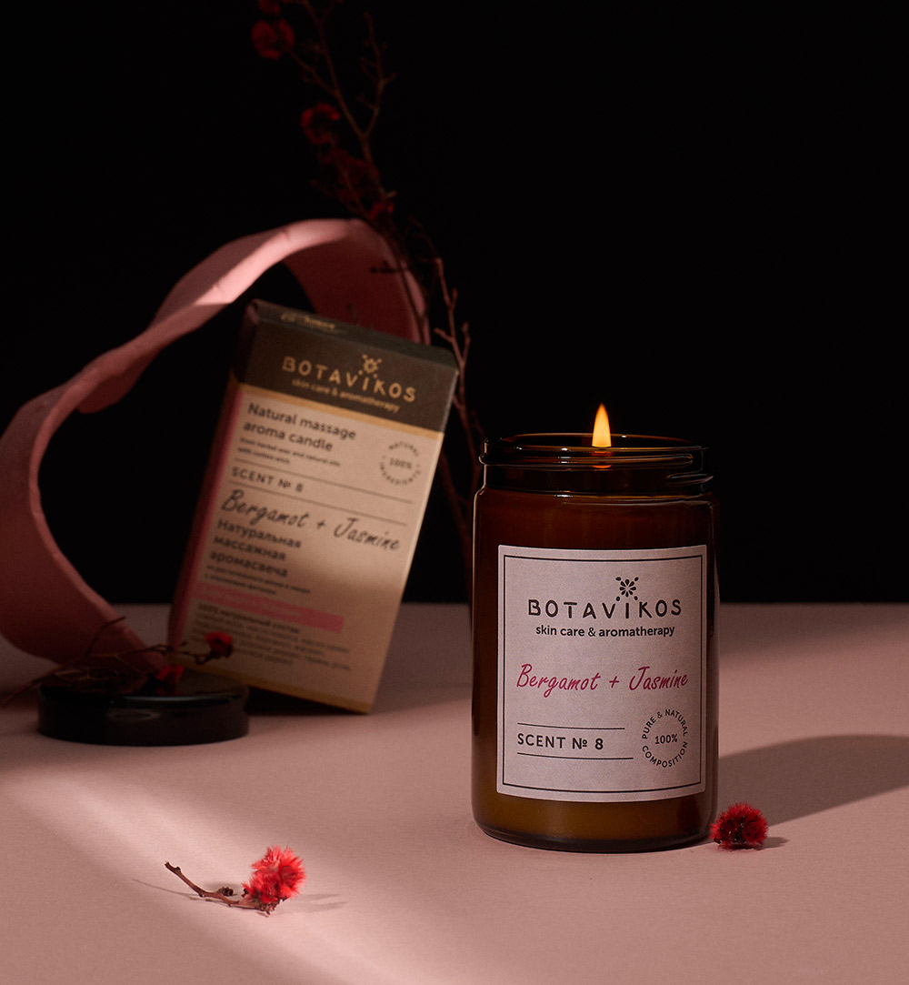 Scent № 8. Бергамот + Жасмин. Аромасвеча.