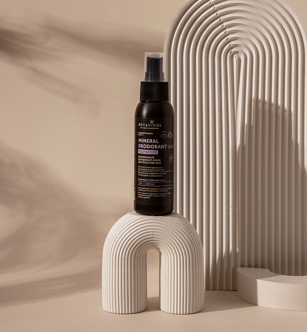 Минеральный дезодорант-спрей для тела и ног, Aromatherapy Relax, цветочный