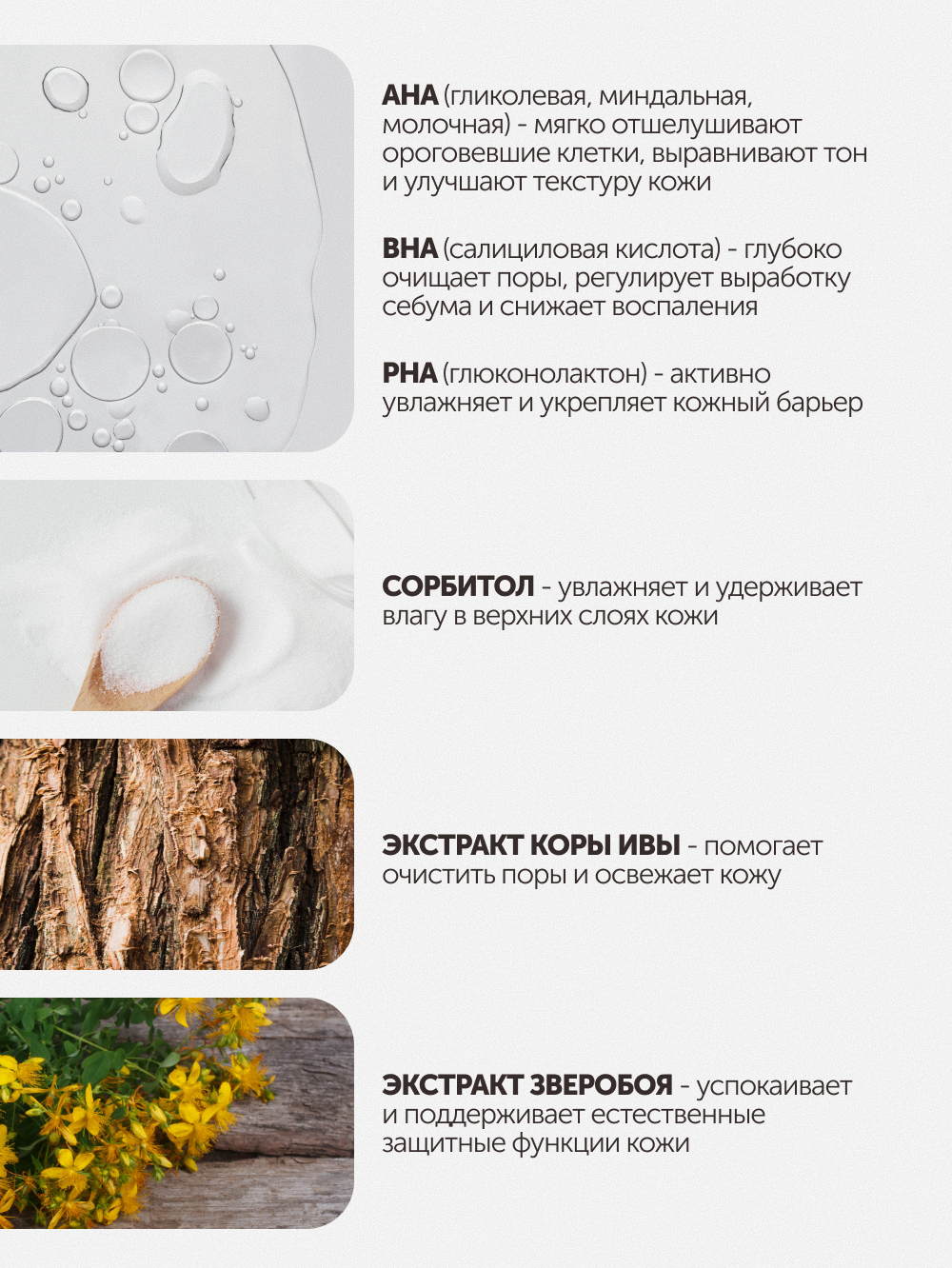 Очищающий гель для умывания INTENSE SOS с AHA+PHA+BHA кислотами