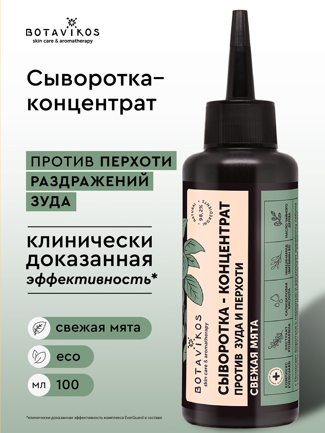 Сыворотка-концентрат для кожи головы СВЕЖАЯ МЯТА против зуда и перхоти 