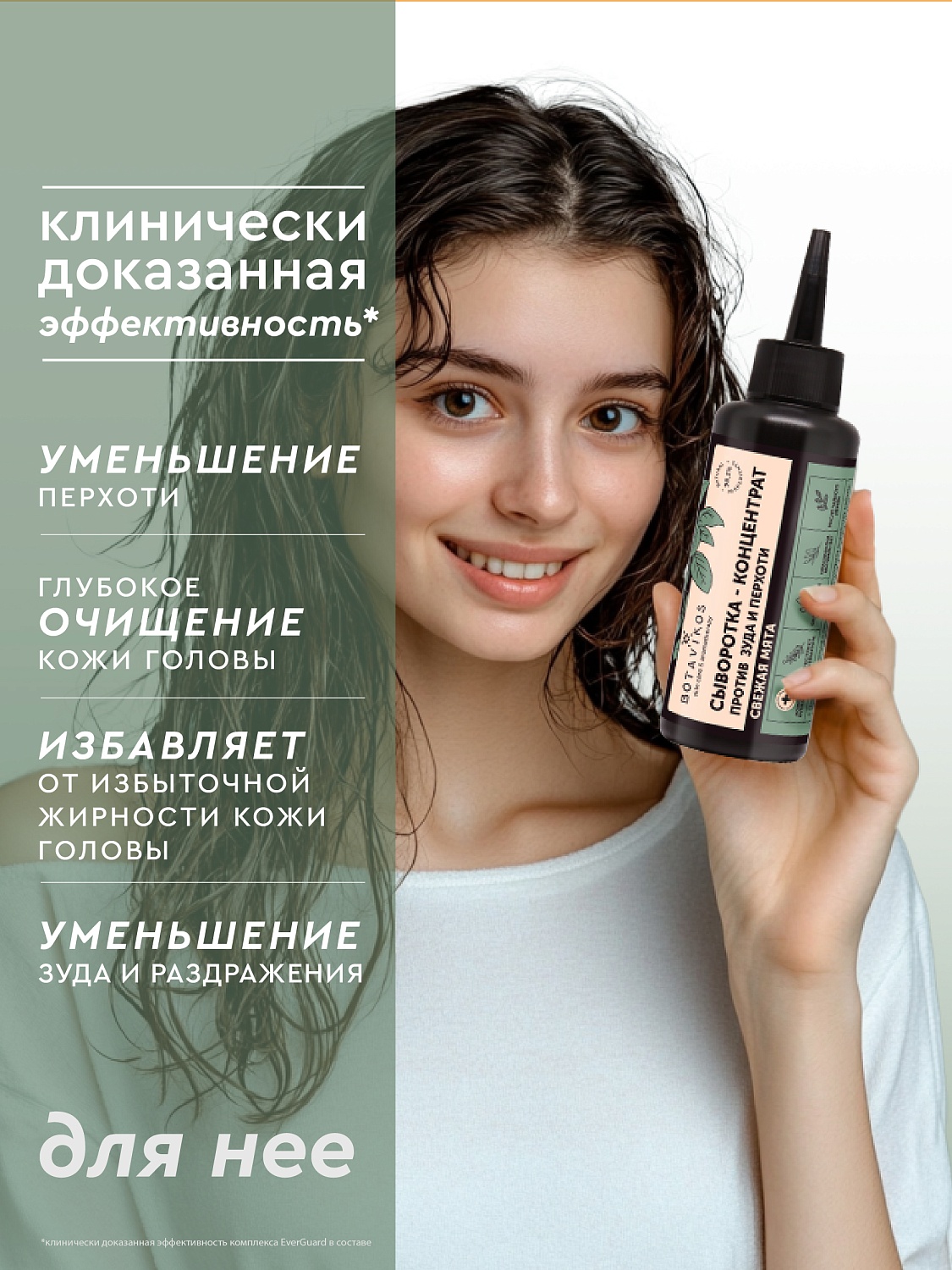 Сыворотка-концентрат для кожи головы СВЕЖАЯ МЯТА против зуда и перхоти 