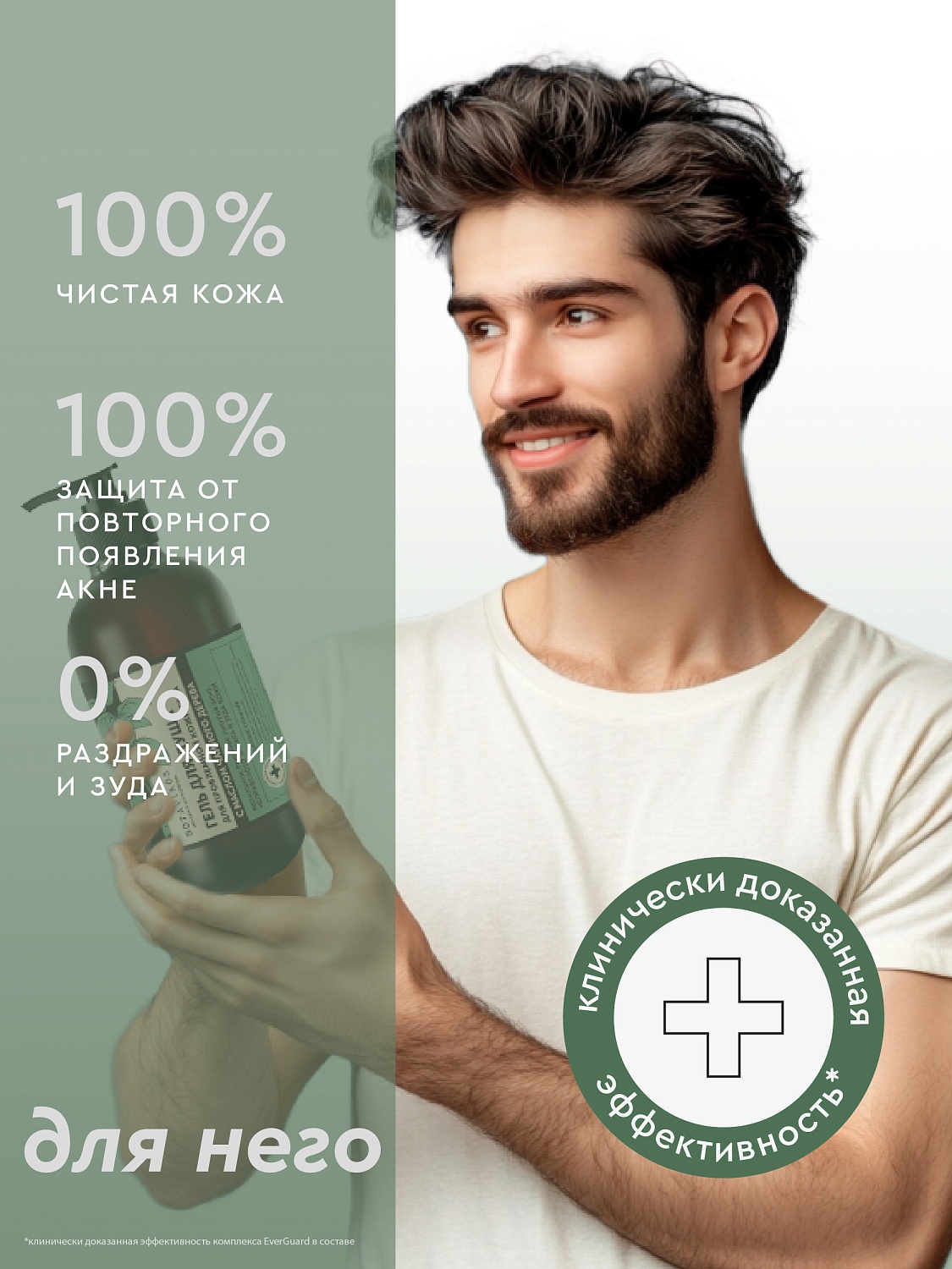 Гель для проблемной кожи СВЕЖАЯ МЯТА с маслом Чайного дерева для душа